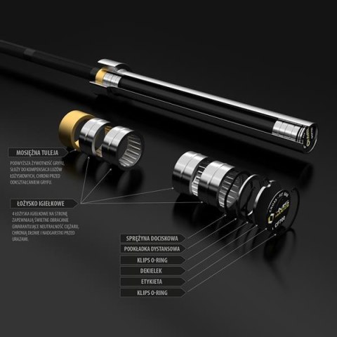 GCF700 GRYF OLIMPIJSKI 20 KG 2200MM + ZACISK ZG1000 RED HMS PREMIUM GCF700 GRYF OLIMPIJSKI 20 KG 2200MM + ZACISK ZG1000 RED HMS PREMIUM