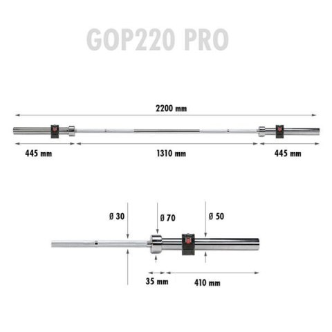 GOP220 PRO + ZG1000R ZACISKI LOCK GRYF PROSTY OLIMPIJSKI 20KG 2200MM HMS GOP220 PRO + ZG1000R ZACISKI LOCK GRYF PROSTY OLIMPIJSKI 20KG 2200MM HMS