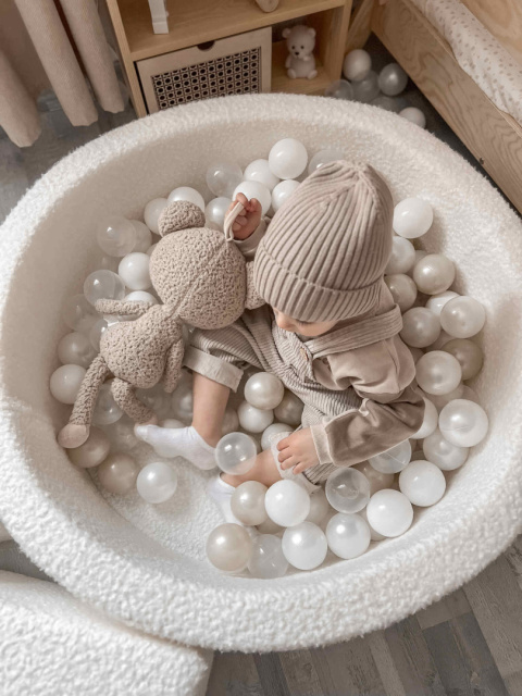 Suchy basen 110x110x40 Boucle Biały bez piłek Suchy basen 110x110x40 Boucle Biały bez piłek