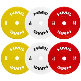 TPP ZESTAW TALERZY OLIMPIJSKICH TECHNICZNYCH PE 2 x 1.5 - 5 KG (18 KG) HMS