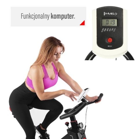 SWL9140 ROWER STACJONARNY SPINNINGOWY Z OPOREM MECHANICZNYM HMS