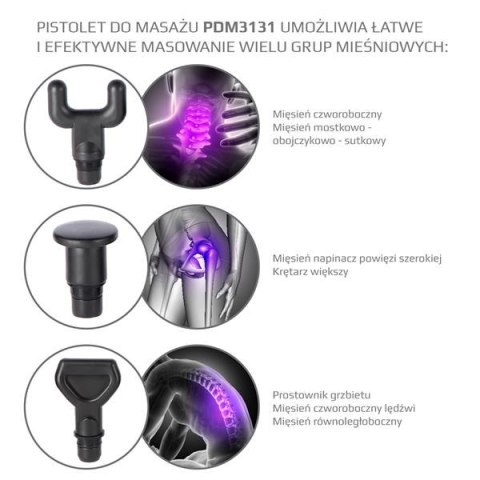 PDM3131 SILVER PISTOLET DO MASAŻU HMS